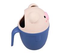 MOLUCKFU Cute Pig Shaped Bath Rinser with Handle Fine Water Outlet Shampoo Rinse Cup for Thickened Blue Shower Water Ladle for Safe and Fun Bath