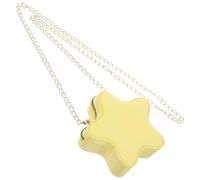 MOLUCKFU Cute Star Shape Crossbody Messenger Bag for Women Lightweight Pvc Material with Alloy Chain Strap for Daily Leisure Use and Fashionable Outings