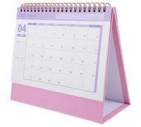 MOLUCKFU Desktop Month Calendar 2026 Standing Flip Planner with Month and Date Display for Home Office - Pink (Aug 2025 to Dec 2026
