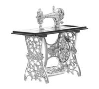 MOLUCKFU Doll House Vintage Sewing Machine Model Tabletop Statue for Miniature Decor Realistic Dollhouse Accessories for Micro Landscape Decoration