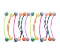 MOLUCKFU Double Ball Hair Ties 12Pcs Acrylic Scrunchie Elastic Candy Colours Secure Hold for Women’s Outdoor Use