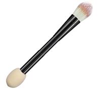 MOLUCKFU Dual Ended Makeup Brush Comfortable Grip for Concealer Application and Loose Powder, Plastic Material, for Travel and Work, Professional Cosmetic Tool for Precise Blending