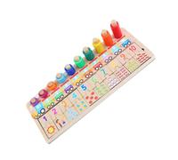 MOLUCKFU Early Learning Jigsaw Puzzle Math Game Wooden Brain Teaser for Interaction Color Recognition and Cognitive Development Educational Puzzle