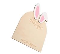 MOLUCKFU Easter Bunny Baby Footprint Casting Kit Wooden Plaque Handprint Ornament for Newborns First Easter Children's Room Decor