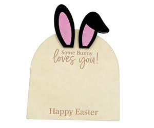 MOLUCKFU Easter Bunny Baby Footprint Casting Kit Wooden Plaque Handprint Ornament for Newborns First Easter Children's Room Decor