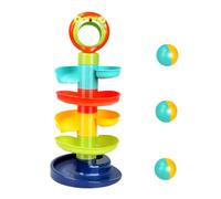 MOLUCKFU Educational Colorful Ball Drop Track for Creative Puzzle Plaything with Frosted Texture Sturdy Multi-color Spiral Slope for Cognitive Development Safe and Design for Early Learning