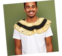 MOLUCKFU Egyptian King Costume Accessory Set Complete Pharaoh Cosplay Belt Collar Wristbands Halloween Headpiece for Men Role Play Party Dress Up