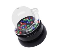 MOLUCKFU Electric Lottery Machine with Three-color Balls, Portable Fortunate Number Picker Jackpot Device for Bingo and Lotto Games, Battery-free Electric Jackpot Ball Machine