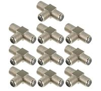 MOLUCKFU F Type Coax Splitter 3 Way Female to 2 Female Adapter Connector for Tv Cable Satellite Signal Distribution Home Cinema Setup