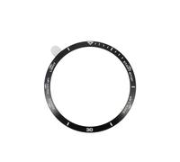 MOLUCKFU Fashion Metal Bezel Ring for Stainless Steel Watch Frame Case Chic Protective Accessory Custom Fit High-end Upgrade Black with White Markings