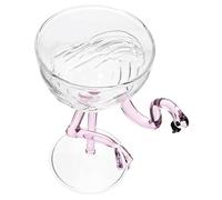 MOLUCKFU Flamingo Glass Goblet Cocktail Wine Glass Creative Decorative Cup for Hawaiian Parties for Wine and Cocktails Easy to Clean and Stylish Design