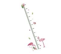 MOLUCKFU Flamingo Height Chart Wall Decal Growth Measurement Sticker Removable PVC Bedroom Decor for Smooth Surfaces Tracking Development
