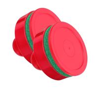 MOLUCKFU Floating Table Hockey Puck with Red Paddles and Discs Smooth Glide Ice Hockey Game Parts for Multiplayer Family Fun and Party Entertainment