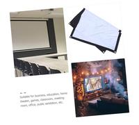MOLUCKFU Folding Home Office Projector Screen with Anti-wrinkle Polyester Black Border for Enhanced Viewing Portable and Carry Projection Display