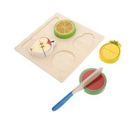 MOLUCKFU Fruit Puzzle Cutting for Years Old Early Educational Pretend Play Safe Smooth Surface Cutting Food Gift for Boys
