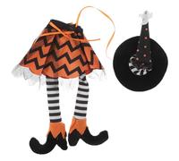 MOLUCKFU Halloween Witch Hat Wine Bottle Covers Reusable Decorative Sleeve with Long Legs for Garden Parties Picnics and Spooky Table Decorations Fits Various Bottles Easy to Clean and