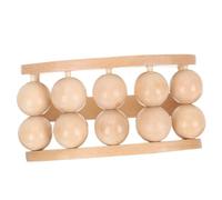 MOLUCKFU Handheld Acupoint Massage Roller with Wooden Handle Curved Design for Neck and Shoulder Muscle Relief Portable Body Massaging Tool for Home Use Durable and Easy to Carry