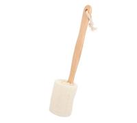 MOLUCKFU Handheld Bath Exfoliating Brush for Exfoliating and Skin Cleaning with Wooden Handle Natural Loofah Bathing Brush Bath Sponges Large Home Use Skin Scrubber for Adults