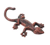 MOLUCKFU Heavy Duty Rustic Cast Iron Gecko Coat Hook Wall Mounted Decorative Key Holder Towel Hook for Backpacks and Entryways Vintage Multipurpose