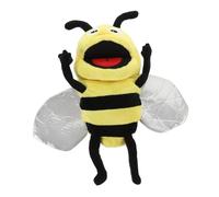 MOLUCKFU Interactive Plush Cartoon Bee Hand Puppet for Soft Stuffed Insect Animal for Role-playing Early Education Storytelling and Bonding
