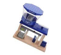 MOLUCKFU Interactive Wooden Airplane Station Unique Design for Role Play Educational Building Set Enhancing Fine Motor Skills Cognitive Development and Logical Thinking