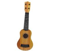 MOLUCKFU Kids Ukulele Toy Mini Four-string Toddler Musical Instrument Educational Practice Ukulele for Beginners Early Learning Music Toy in Natural Wood Color