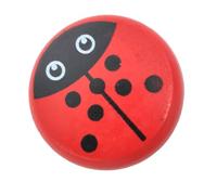 MOLUCKFU Ladybird Wooden Yo-yo Ball Toy Fun Boy Girl Plaything for Hand-eye Coordination Wood Material Smooth Edges Portable Design for Outdoor and Indoor Play