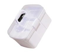 MOLUCKFU Large-Capacity Portable White Pp Makeup Storage Box with Lid for Manicure and Travel, Multipurpose Cosmetic Case for Makeup Artist Friends