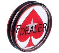 MOLUCKFU Large Double-sided Acrylic Poker Dealer Button for Texas Hold Poker Accessory Chip for Game Counting and Gambling for Use and Math Learning Single