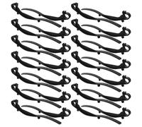 MOLUCKFU Leaf Screen Gutter Clips 50 Pack, Black ABS Gutter Maintenance Clips for Low-Hanging Gutters, Windproof Fixing Hooks for Drainage Maintenance