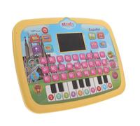 MOLUCKFU LED Spanish Learning Tablet for Musical Sounds Abc Alphabet Numbers Educational for Preschool Bilingual Language Learning Machine with Bright LED Screen Portable Talking Laptop