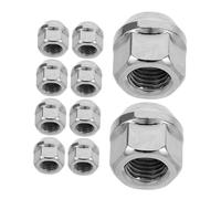 MOLUCKFU M12x1.5 Acorn Wheel Lug Nuts 10pcs Open Ended Steel Tire Bolts for Car and Truck Accessories Compatible Rvs and Trailers