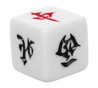 MOLUCKFU Mahjong Dice Set White Plastic Small Game Dices Southeast Northwest East Direction for Board Game and Mahjong Accessories
