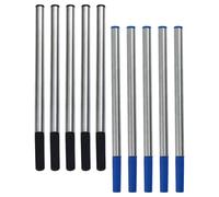 MOLUCKFU Metal Gel Pen Refills 10pcs Black and Blue Ink Replacement for Standard Roll Pens with Smooth Writing Function for Studying and Office Work