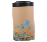 MOLUCKFU Metal Tea Canister with Cover for Tea Bags Elegant Mini Storage Jar Decorative Airtight Candy Kitchen Organizer