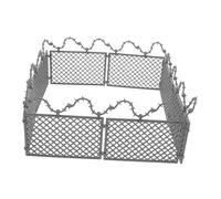 MOLUCKFU Military Fence Mini Fence Adornment Model Doll House Supply Model Grey