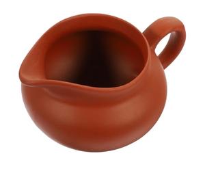 MOLUCKFU Milk Dispenser Vintage Ceramic Coffee Jug with Handle Pointed Spout Pouring Dispenser for Milk Tea Juice Soy Sauce Ketchup Salad BBQ Buffet Home Restaurant