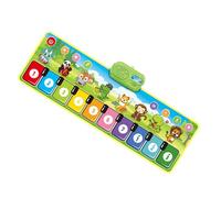 MOLUCKFU Musical Piano Mat Floor Carpet Cartoon Animals Keyboard Early Education for Compact Easy Clean Play Mat Gift for Boys