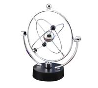 MOLUCKFU Orbital Perpetual Motion Desktop Metal Science Decoration for Office Home Automatic Rotating Galaxy Model Educational Solar System Physics Gadget for Adults