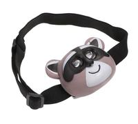 MOLUCKFU Outdoor Animal Headlamp Lightweight Abs Head Mounted Safety Light for Camping Hiking Picnic Creative Raccoon Design Night Illumination for Boys