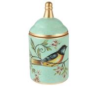 MOLUCKFU Pastoral Style Vintage Green Ceramic Canister Airtight Seal Suitable for Tea Sugar and Candy Storage