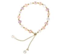 MOLUCKFU Pearl Bangle Bracelet Adjustable Mussel Pearl Jewelry for Women