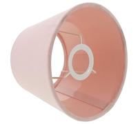 MOLUCKFU Pink Lamp Shade, Cloth Lampshade Replacement with E27 Fitting, Round Drum Design, Dust-Resistant Fabric Cover for Nursery, Bathroom and Table Lamps