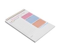 MOLUCKFU Pink Teacher Notepad Spiral Daily Planner Notebook with Task Checklist and Visual Clarity for Efficient Time Management at Work or Office, 8.6 Inch Paper and Metal Binding