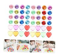 MOLUCKFU Pirate Treasure Gems Acrylic Fake Diamonds and Heart Jewels for Party Decorations Wedding Crystals Pool Dive Props