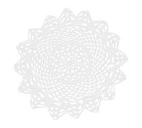 MOLUCKFU Placemat Classic, Dining Mat European-style Cotton Crochet Table Geometric Vintage Design White Handmade Table Linen Food Suitable for Wedding Parties and Restaurants