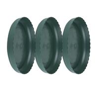MOLUCKFU Plastic Plant Pot Drip Trays Protecting Surfaces 3pcs 3 Gallons Capacity, Green Colour for Succulent Plants and Bonsai Trees on Balcony and Garden