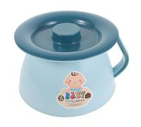 MOLUCKFU Portable Potty with Lid, Blue Plastic Chamber Pot with Handle for Travel, Camping, and Home Use - Urinal Bucket Toilet for and Emergency Situations