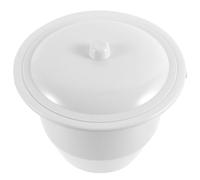 MOLUCKFU Portable Unisex Chamber Pot with Lid Lightweight Bedroom Urine Bucket for Adults and Stable Non-tip Design Smooth Edges Easy to Clean Compact Travel Potty for Home and Outdoor Use