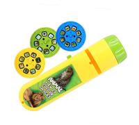 MOLUCKFU Projection Flashlight Toy for Kids, Interactive Animal Zoo Projection Plaything, Battery Not Included, Hands-on Educational Toy for Boys and Girls